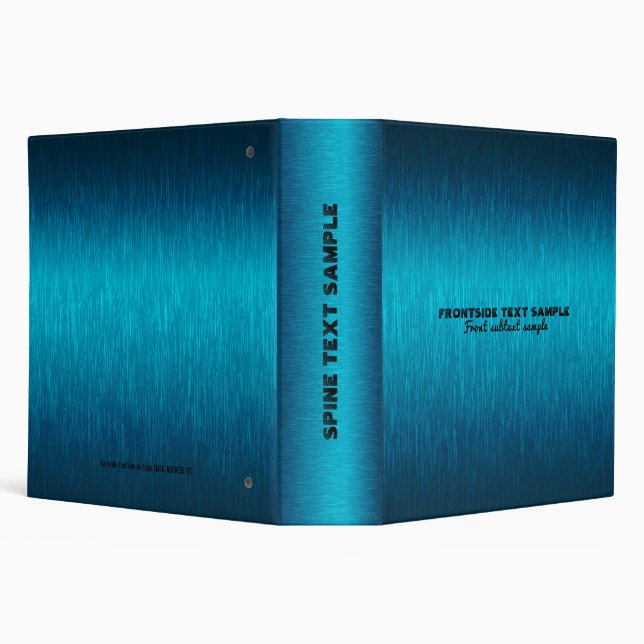 Metallic Turquoise-Blue Binder Template (Background)