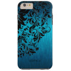 Metallic Turquoise Brushed Aluminum Black Lace 2