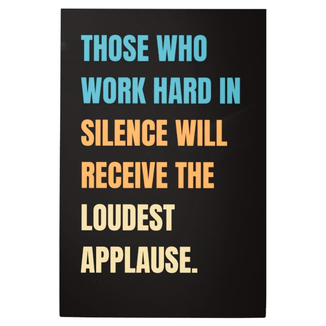 Metallic wall art - Motivational Quote (Front)