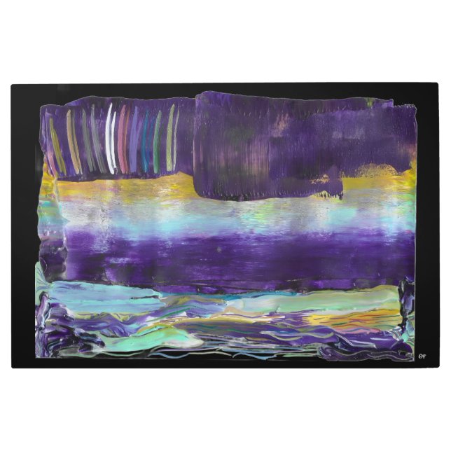 Metallic Waves Metal Print (Front)