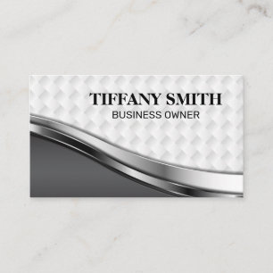 Metallic Weave Pattern Metal Wave Pattern Business Card