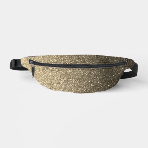 Metallic Yellow Gold and Black Glitter Ombre Fanny Pack