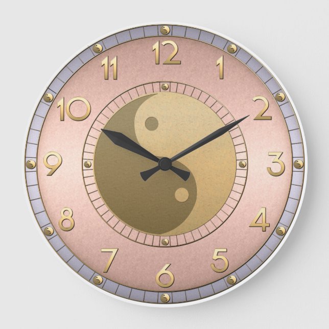 Metallic Yin Yang Clock (Front)