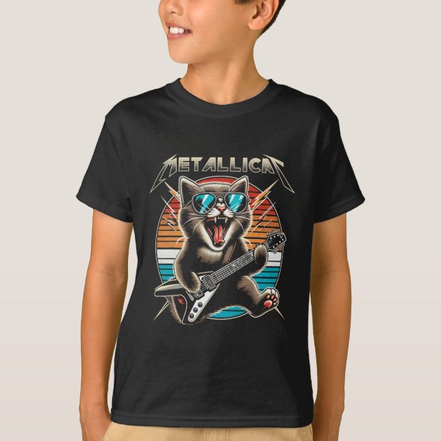Metallicat - Funny Cat 2  T-Shirt (Front)