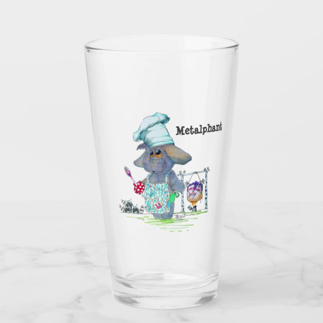 Metalphant Chef 16 oz. Pint Glass (Front)