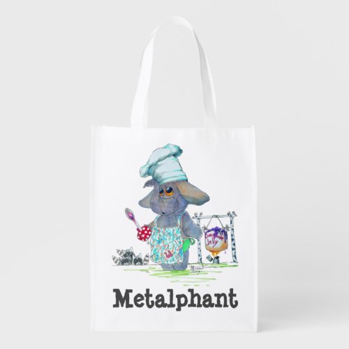 Metalphant Chef Reusable Grocery Bag