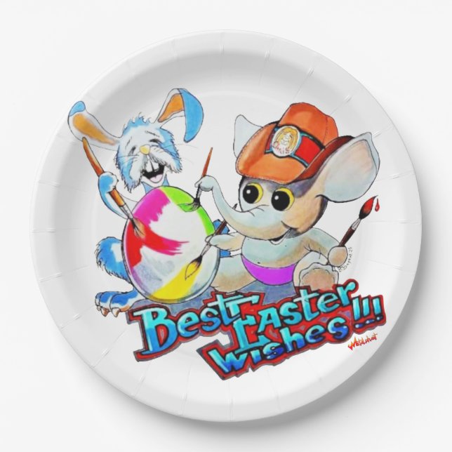 Metalphant Easter Paper Plate (white) (Front)