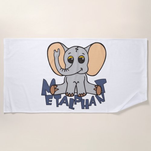 Metalphant Elephant Beach Towel