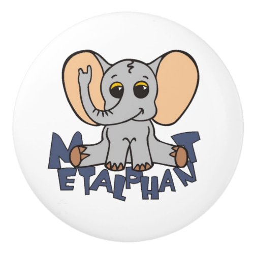 Metalphant Elephant Ceramic Knob