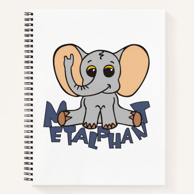 Metalphant Elephant Spiral Notebook (Front)