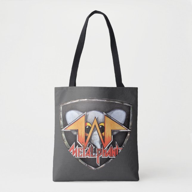 Metalphant Emblem Tote or Cross-Body Bag - black (Front)