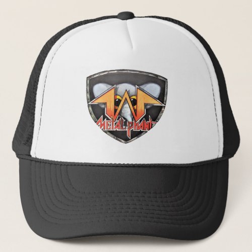 Metalphant Emblem Trucker Hat Black  White