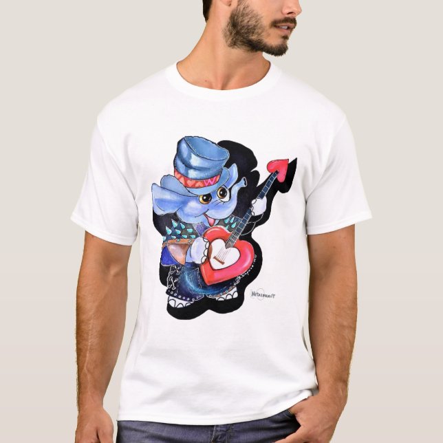 Metalphant Heart Guitar Adult (light colors) T-Shirt (Front)