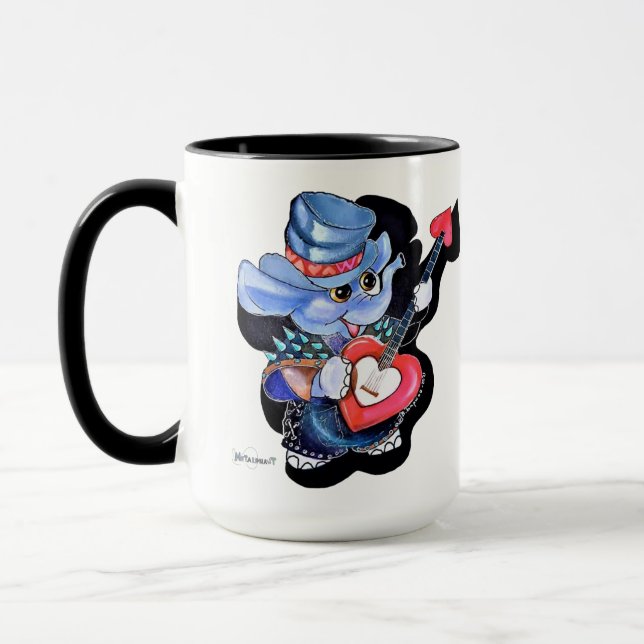 Metalphant Heart Guitar Mug (Left)