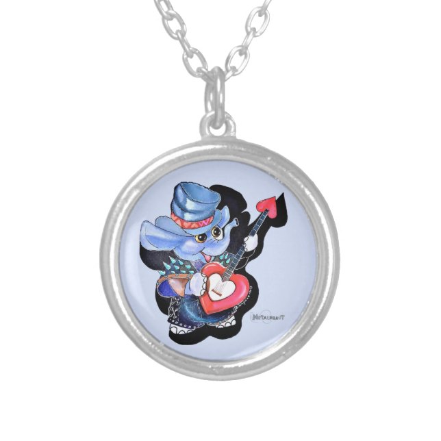 Metalphant Heart Guitar Necklace (Front)