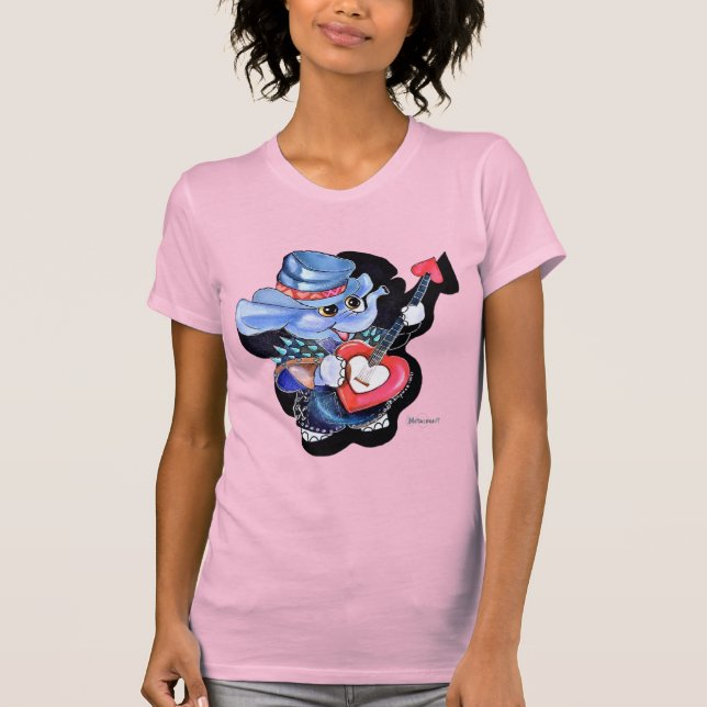 Metalphant Heart Guitar Women's Slim Fit T-shirt (Front)