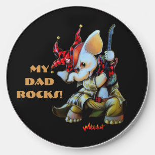 Metalphant Jester My Dad Rocks Wireless Charger