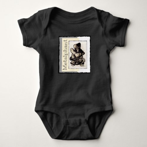 Metalphant Metal Baby Bodysuit _ Black