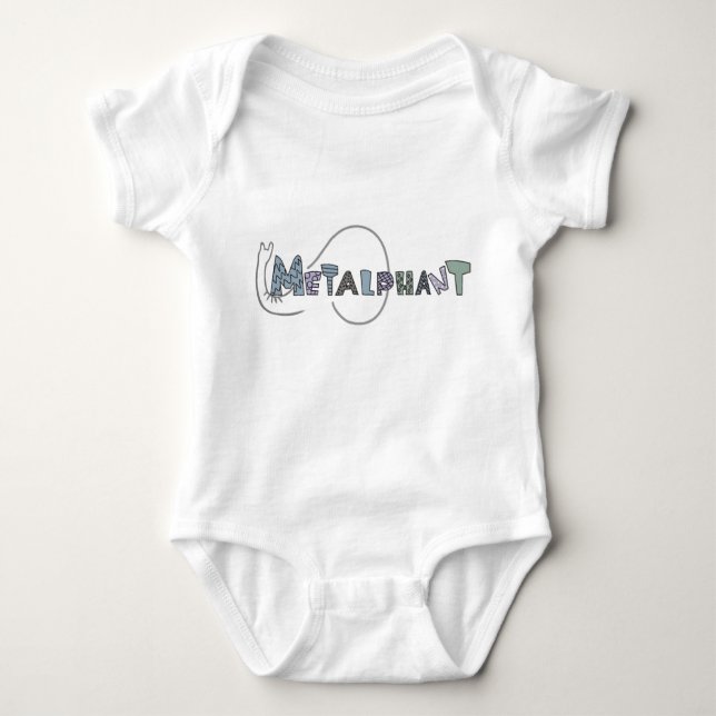 Metalphant Pastel Baby Bodysuit (Front)