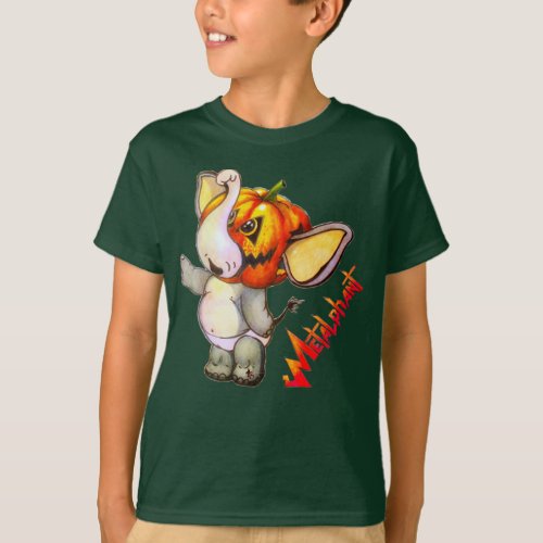 Metalphant Pumpkin Kids T_Shirt