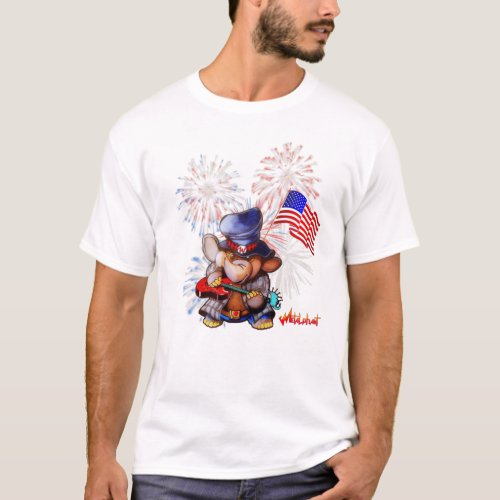 Metalphant USA Flag Adult light colors T_shirt