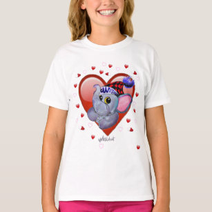 Metalphant Valentine Girl's Basic T-shirt