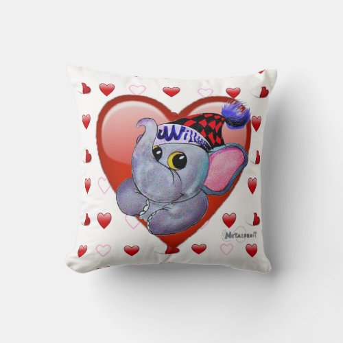 Metalphant Valentine Throw Pillow