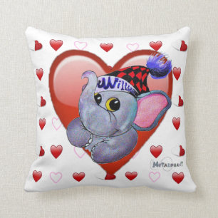 Metalphant Valentine Throw Pillow