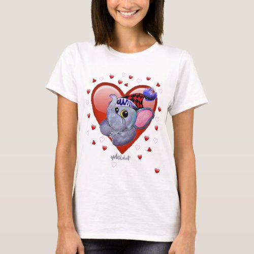 Metalphant Valentine Womens Basic T_Shirt