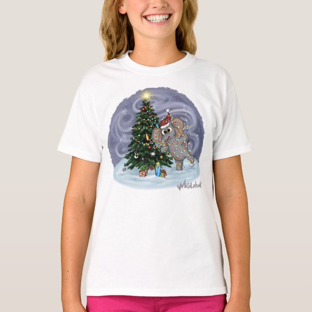 Metalphant Wilbur in Lights Girl's T-shirt (Front)