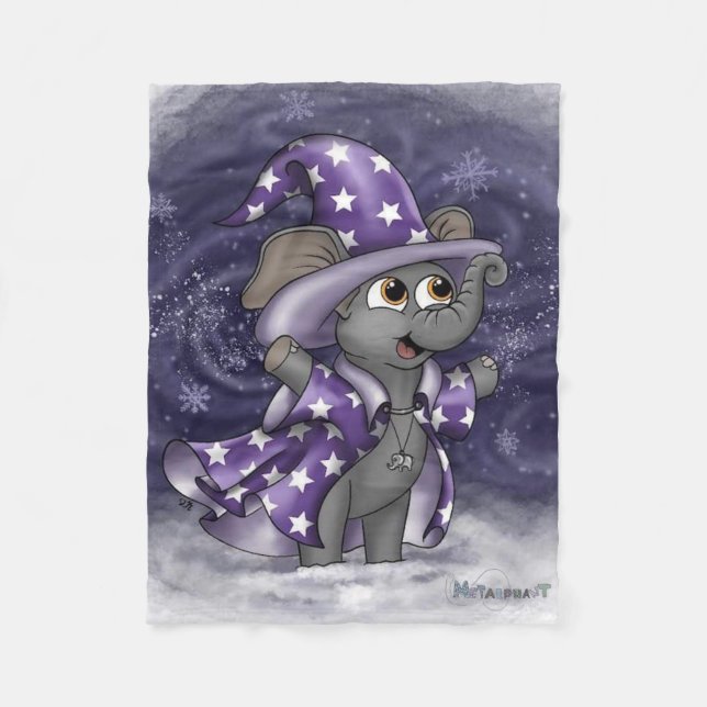 Metalphant Wilbur in Winter Fleece Blanket (Front)