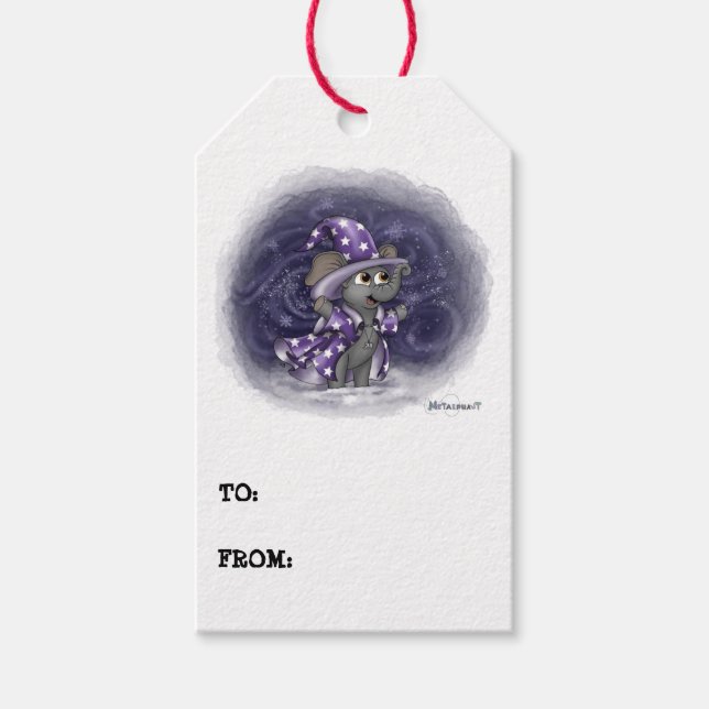 Metalphant Wilbur in Winter Gift Tags  (Front)