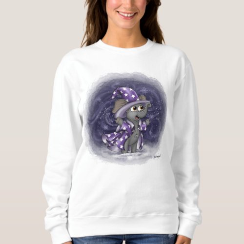 Metalphant Wilbur in Winter Womens Sweatshirt