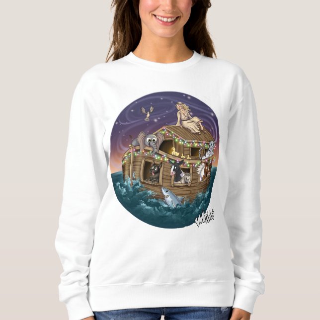 Metalphant Wilbur & Noah-ery's Ark Women's  Sweatshirt (Front)