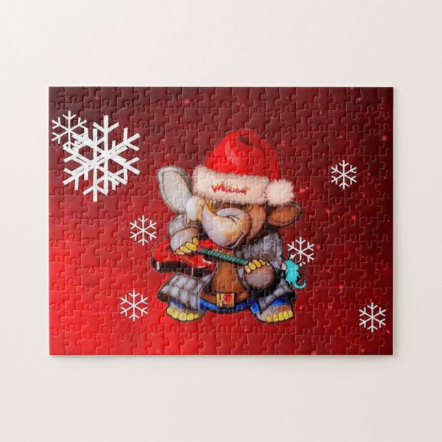 Metalphant Winter Holiday Puzzle (red) (Horizontal)