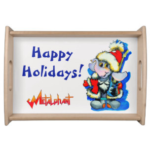 Metalphant Winter Holiday Serving Tray