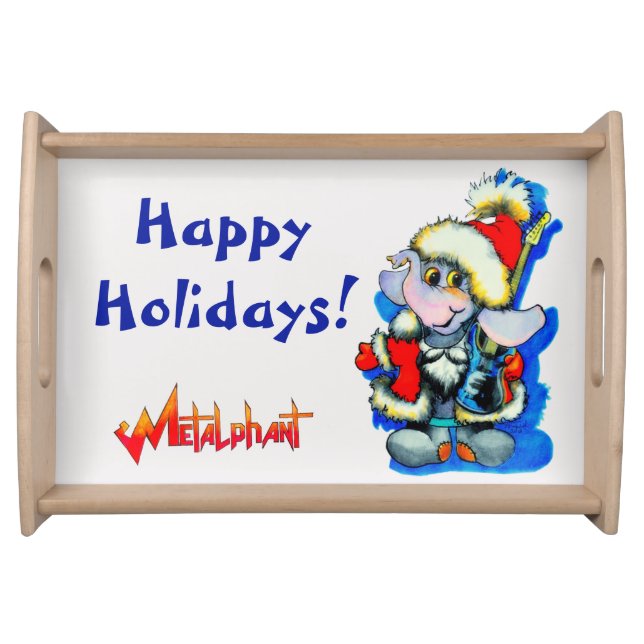Metalphant Winter Holiday Serving Tray (Front)
