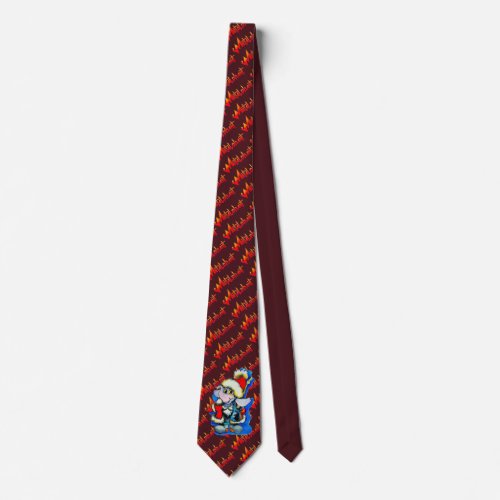 Metalphant Winter Holiday Tie _ Red