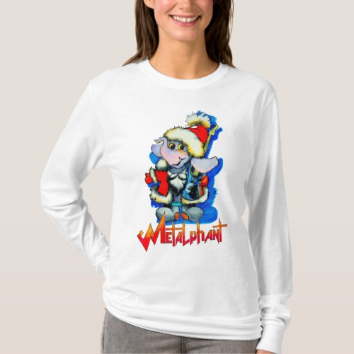 Metalphant Winter Holiday Womens Long Sleeve T_Shirt