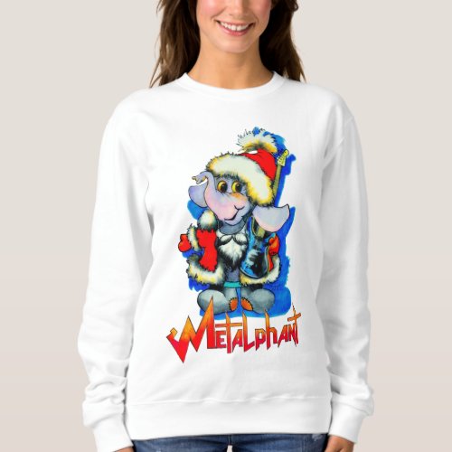 Metalphant Winter Holiday Womens Sweatshirt