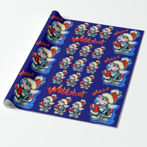 Metalphant Winter Holiday Wrapping Paper