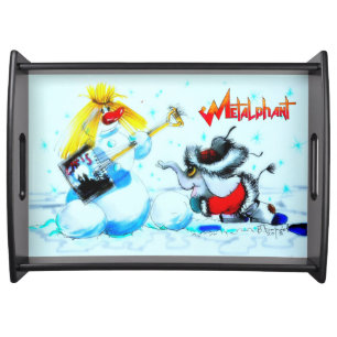 Metalphant Winter Scene Serving Tray