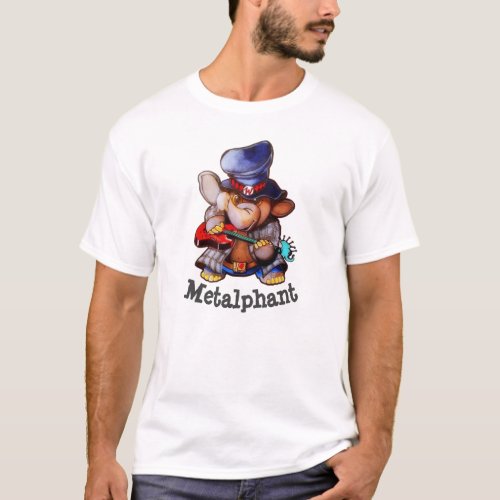 Metalphant with Guitar Adult T_Shirt