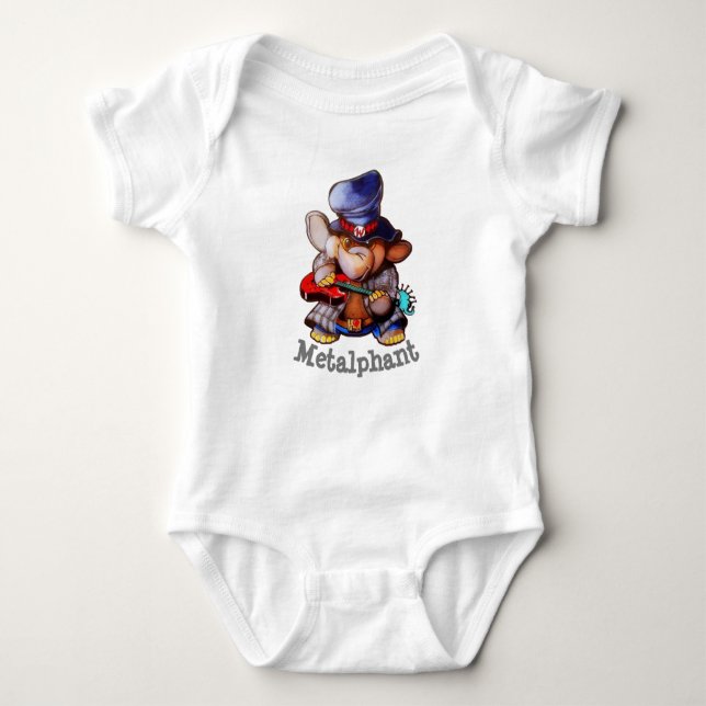 Metalphant with Guitar Baby Bodysuit (Front)