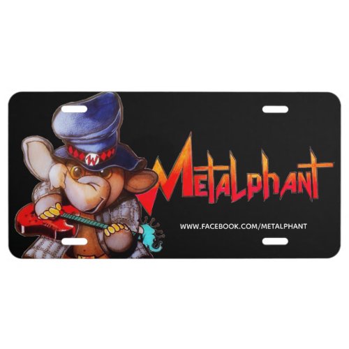 Metalphant with Guitar License Plate