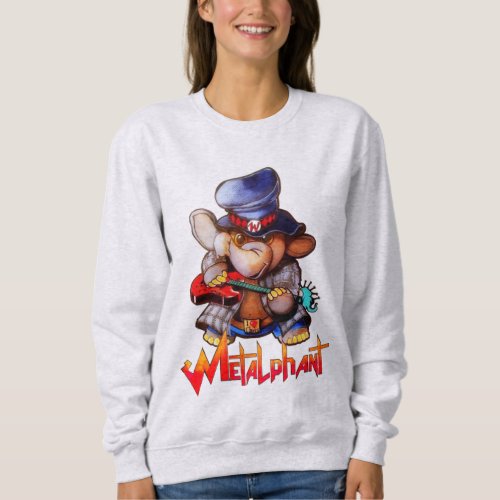 Metalphant with Guitar Womens Sweatshirt