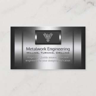 Metalwork Engineer - faux metal, silver eagle Business Card
