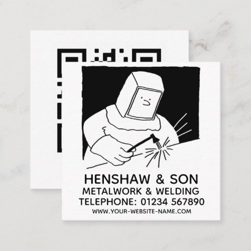 Metalwork  Welding Promotional Square Business Card