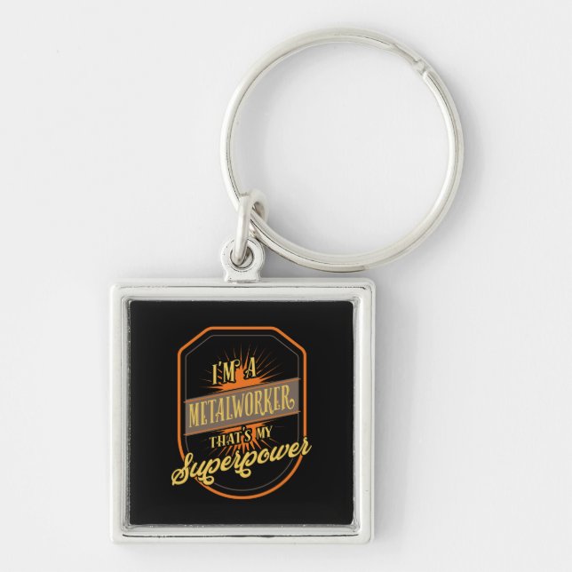 Metalworker Metalworking Keychain (Front)