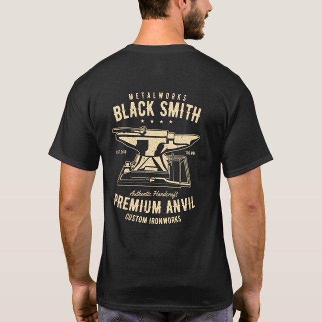 Metalworks Blacksmith Anvil T-Shirt (Back)